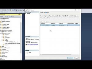 Vídeo Aula - SQLServer - Rebuild em Índices das tabelas