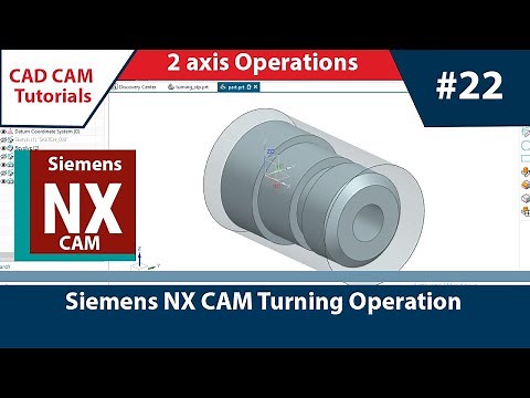 Siemens NX CAM (English) 22_DAY.Turning operations,face,groove,drilling #nx #milling #finish #cam