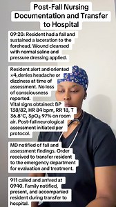 Post-Fall Nursing Documentation and Transfer to Hospital #ShareThisPost #nurselife #nursehumor | Agatha Anubalu