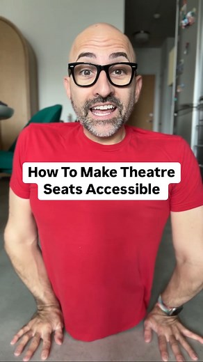 How To Make Theatre Seats Accessible Video description: this video starts with Spencer standing on his hands talking directly to the camera. There’s a montage of shots of he and his friend Jake walking through a parking lot, and scanning their theatre tickets. Next is a shot of Spencer‘s friend Jake standing next to a basket full of soft leather seat cushions that can be added to the theatre seat to make it more comfortable or give you more height. We then see a clip of Spencer sitting on this c