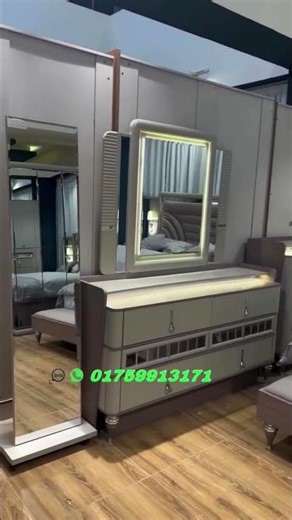 নিউ মডার্ন বেডরুম সেট। Simple Bedroom Set. #01759913171 #furniture