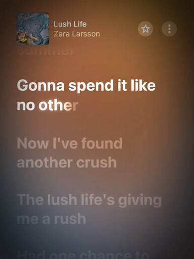 Zara Larsson - Lush Life Full Lyrics