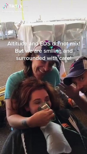 Hard but beautiful day! I’m climbing with No Barriers but didn’t do well with the altitude! I’m fine and surrounded by love! #invisibledisability