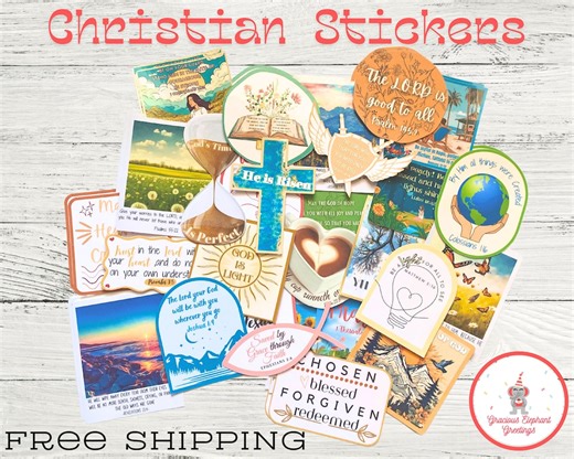 Christian Stickers: Christian Faith, Inspirational Decals - Etsy