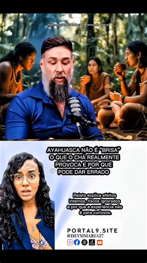 Deysiane Maria 27 on Instagram: "O chá de Ayahuasca, também conhecido como chá do Santo Daime, contém DMT (dimetiltriptamina), uma substância psicoativa de origem natural. Diferente do que muitos imaginam, ele não é classificado como alucinógeno comum, mas como um enteógeno, termo usado para substâncias que induzem experiências introspectivas profundas, ligadas à percepção interna, emocional e simbólica. Durante o uso, é comum que a pessoa relate visões com olhos fechados, imagens de animais, fl