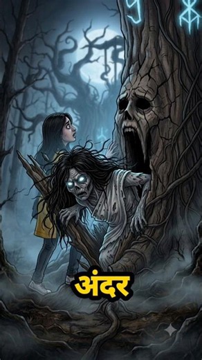 भूतिया पेड़ की चुड़ैल | भूतिया चुड़ैल | Bhoot Wala Cartoon #shorts