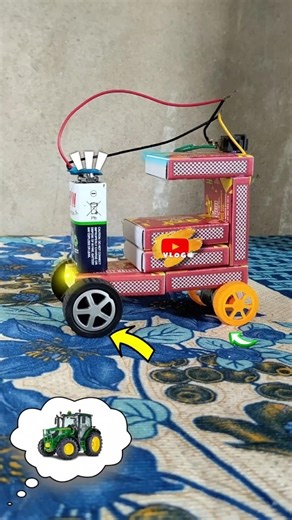 Dc Motor school🎒📚 project mini ट्रैक्टर🚜 9v battery🔋#dcmotor #electricmotor #shortsfeed #viralshort