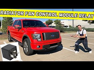 FORD F150 RADIATOR FAN CONTROL MODULE RELAY LOCATION REPLACEMENT F 150 OVERHEATING 2009 - 2014