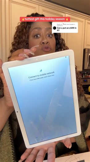 this tablet can use a Sim card so you can have Wi-Fi even away from your house. It also ships pretty quick so if you order today, you should get it in time for Christmas. 👇🏽 https://www.tiktok.com/t/ZTHTW6QMkCkXu-rQCEU/ | 𝗬𝗘𝗦 𝗜𝗠 𝗛𝗔𝗜𝗧𝗜𝗔𝗡