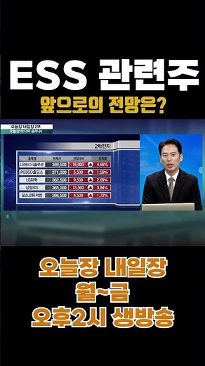 [오늘장내일장] ESS 관련주 급등! 하지만 단기테마 될 가능성 있다?
