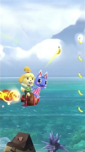 Isabelle And Rosie Donkey Kong Country Returns 2-3 Peaceful Pier Animal Crossing: New Leaf AC:NL