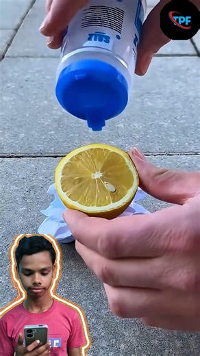 Lemon + Salt Burning Paper Hack ✅ Science project class 7th #shorts #experiment #viral #fyp