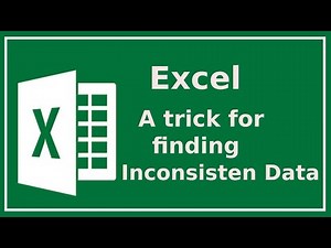 Excel Quick Tip - A Trick for Finding Inconsistent Data