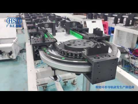 自動化生產線用水平雙軌環形導軌輸送系統 汇思德精密V形導軌循環輸送線定製案例