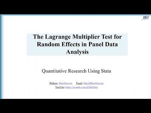 The Lagrange Multiplier Test for Random Effects in Panel Data Analysis