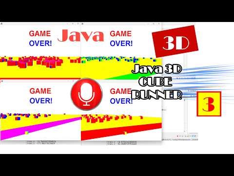 [Java 3D] Cube Runner Part 3: Displaying "GAME OVER!" upon Cube Fall or Collision (with Source Code)