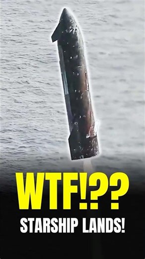 SpaceX Starship lands in ocean #starship #spacex #elonmusk