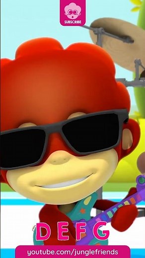 ABC Song - Short - The Alphabet Song - Learning ABC for Children - Jungle Friends Nursery Rhymes