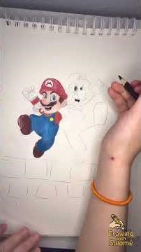 Drawing Mario & Luigi 🍄 | Fast-Forward Color Pencil Art #shorts