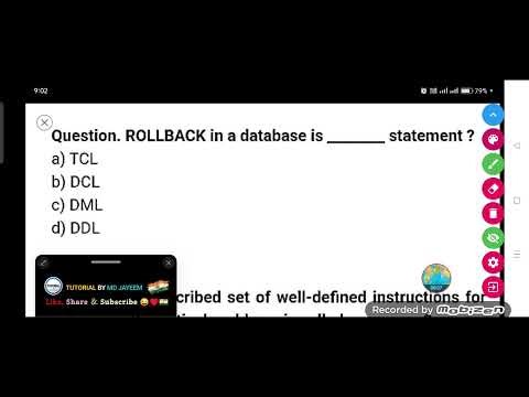 ROLLBACK in a database is _____ statement?