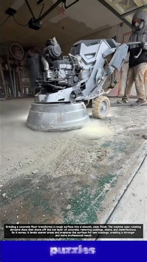 Wow, Insane Concrete Grinding Machine in Action! 👷 Satisfying Results