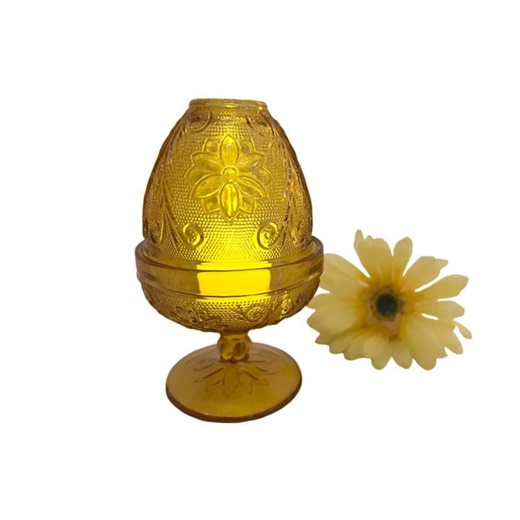 Vintage Amber Glass Fairy Lamp: Indiana Glass Tiara Chantilly, Mid-century Decor - Etsy