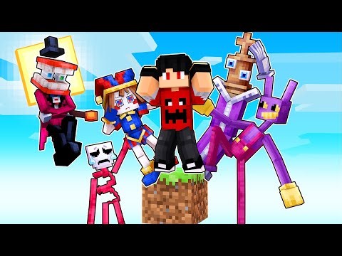SOBREVIVA em 1 BLOCO com THE AMAZING DIGITAL CIRCUS no Minecraft
