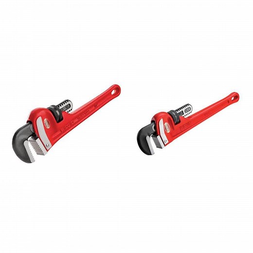 RIDGID 10 in. and 14 in. Straight Pipe Wrench for Heavy-Duty Plumbing Combo - The Home Depot