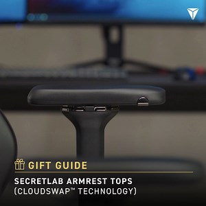 Upgrade your armrest tops in an instant with our magnetic CloudSwap™ Technology. Choose from our PlushCell™ Memory Foam or Technogel Premium Armrest Tops for enhanced pressure relief and weight distribution: secretlab.co/collections/accessories?collection=cloudswap-armrest | Secretlab