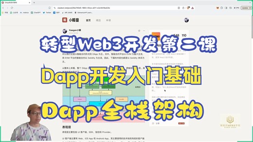 转型Web3开发第二课-Dapp开发入门基础 | 13 | 了解Dapp全栈架构