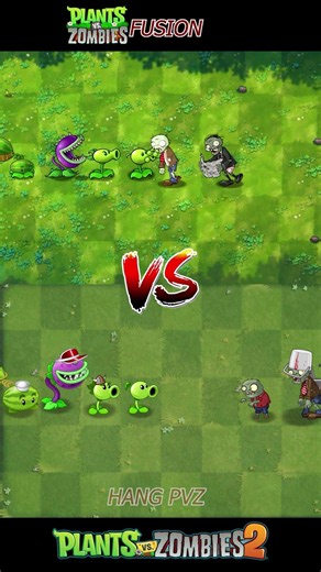 PVZ FUSION VS PVZ 2 - 4 Plants Team Vs Zombie Team - p39- What Team is the best ? #plantsvszombies