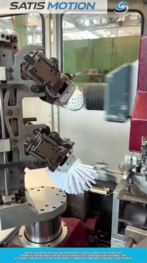 Forming Plastic Brush With Machine Motion Creating Even Bristle Pattern