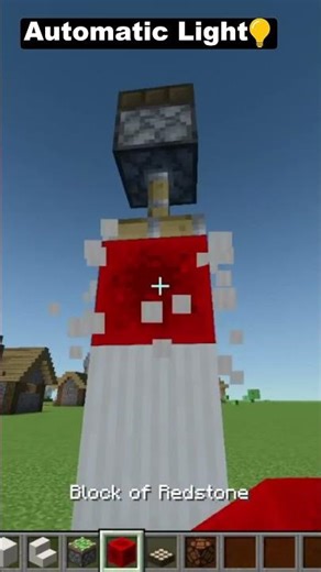 Minecraft Automatic Light #shorts #minecraft #games