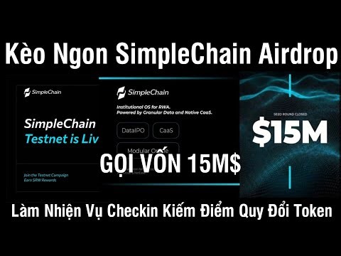 Great opportunity with SimpleChain Airdrop: Complete Check-in tasks to earn points and redeem the...