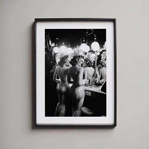 Showgirls Burlesque Vintage Cabaret Art Glamorous Dancer Pic Backstage Theater Feather Costume Pic Hollywood Glam Art Luxury Night Scene Art - Etsy