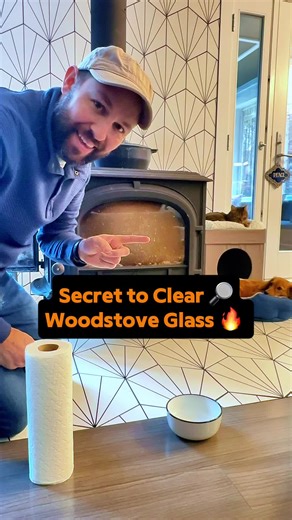 What other wood stove cleaning tips do you have post in the comments below? 🔥👇 Crystal clear stove glass with just water, paper towel, and a little ash ✨🪵 No chemicals, super easy, and it actually works 😮🙌 #WoodStove #Homesteading #Cleaning #Ash #TikTokCreatorSearchInsightsIncentive