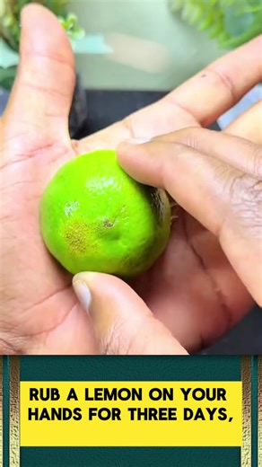 Rub a lemon on your hands for three days, and this will relieve all the pains you have; any work that has been placed on you will disappear, and it will attract luck and abundance to your life. Comment