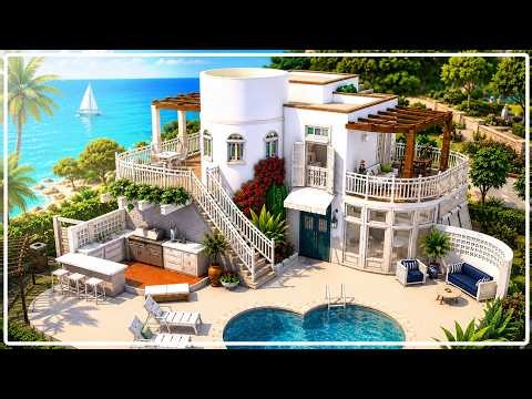 Mediterranean Villa| NO CC | Sims 4 Speed Build