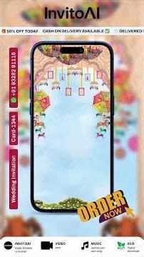 Digital Wedding Invitation Video | Luxury Wedding Video |AI- 1344