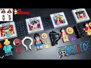 Unofficial Lego One Piece Luffy Minifigures By DY Minifigures |Luffy Gear 4| Luffy Snake-man| Sabo