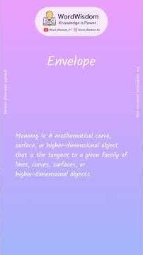 What does "Envelope" mean? | English vocabulary shorts | #envelope #wordwisdom