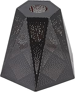 Modern Lamp Shades, Wrought Iron Hollow Design Rustproof Metal Lampshade, Black Elegant Beautiful Decorative Lampshade, Easy to Install Table Lamp Shade for E27 E26 Lamp Holder