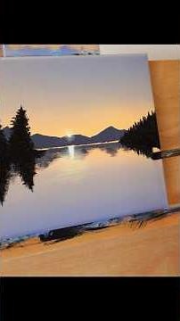Easy Sunset Acrylic Painting for Beginners!