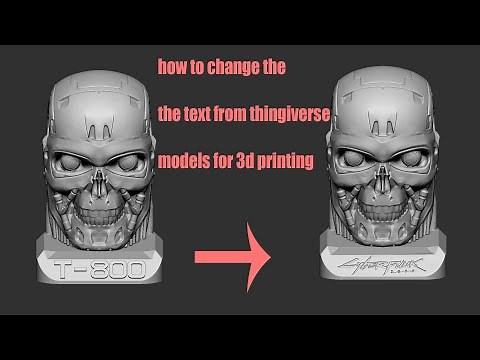 how to change the text from Thingiverse models for 3d printing