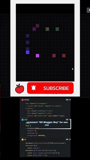 Interactive pixel magic ✨ Move your mouse & watch it glow! 💻 Comment “ER Blogger Boy”