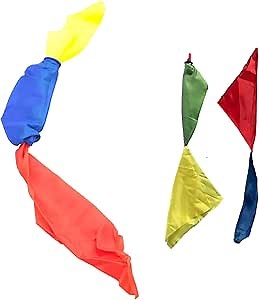 6 Pieces Color Change Magic Handkerchief,Close Up Magic Trick,Easy Magic for Beginner,Street Magic Prop,Magician Accessory,Fun Birthday Gift