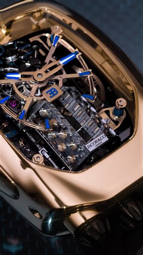 JACOB & CO. on Instagram: "x @bugatti The Bugatti Chiron Tourbillon is a kinetic sculpture powered by 578 components, complete with a patented W16 engine animation and a tourbillon angled at 30°. The case—sapphire, forged carbon, or titanium—is a chassis for the soul of speed. Not just co-branded. Co-developed with Bugatti to defy horological convention."