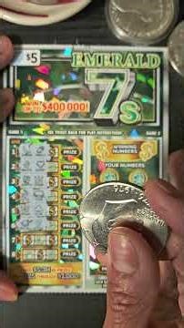 Illinois Lottery $5 Emerald 7s scratch off ticket! Win up to $400,000