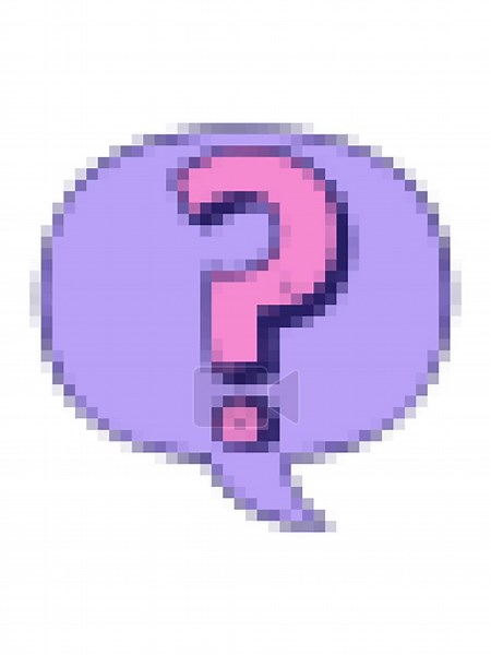 pixelize effect animation of question mark with speech bubble Stock Video Footage - Alamy