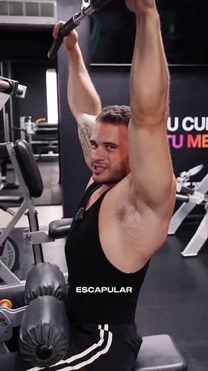 Entrena conmigo en @MODO PRO APP 👀💪 Ojo: los dorsales sí ayudan un poco en la retracción escapular, pero no es su función principal. Si haces el jalón como remo, llevas el trabajo a la espalda alta. Mejor enfoca en bajar los hombros (depresión escapular) y llevar los codos hacia abajo para activar bien los dorsales.